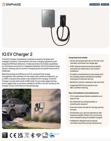 enphase iq ev charger data sheet